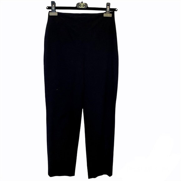 Piazza Sempione side zipper Made in Italy Straight-Leg Cropped Pants navy - Picture 4 of 14